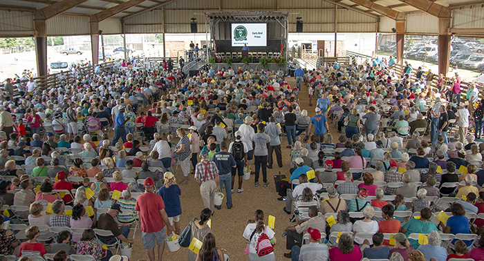 View of crowd at 2018 Walton EMC annual meeting.