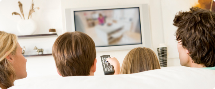 Family Watching TV