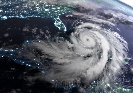 satellite photo of hurricane