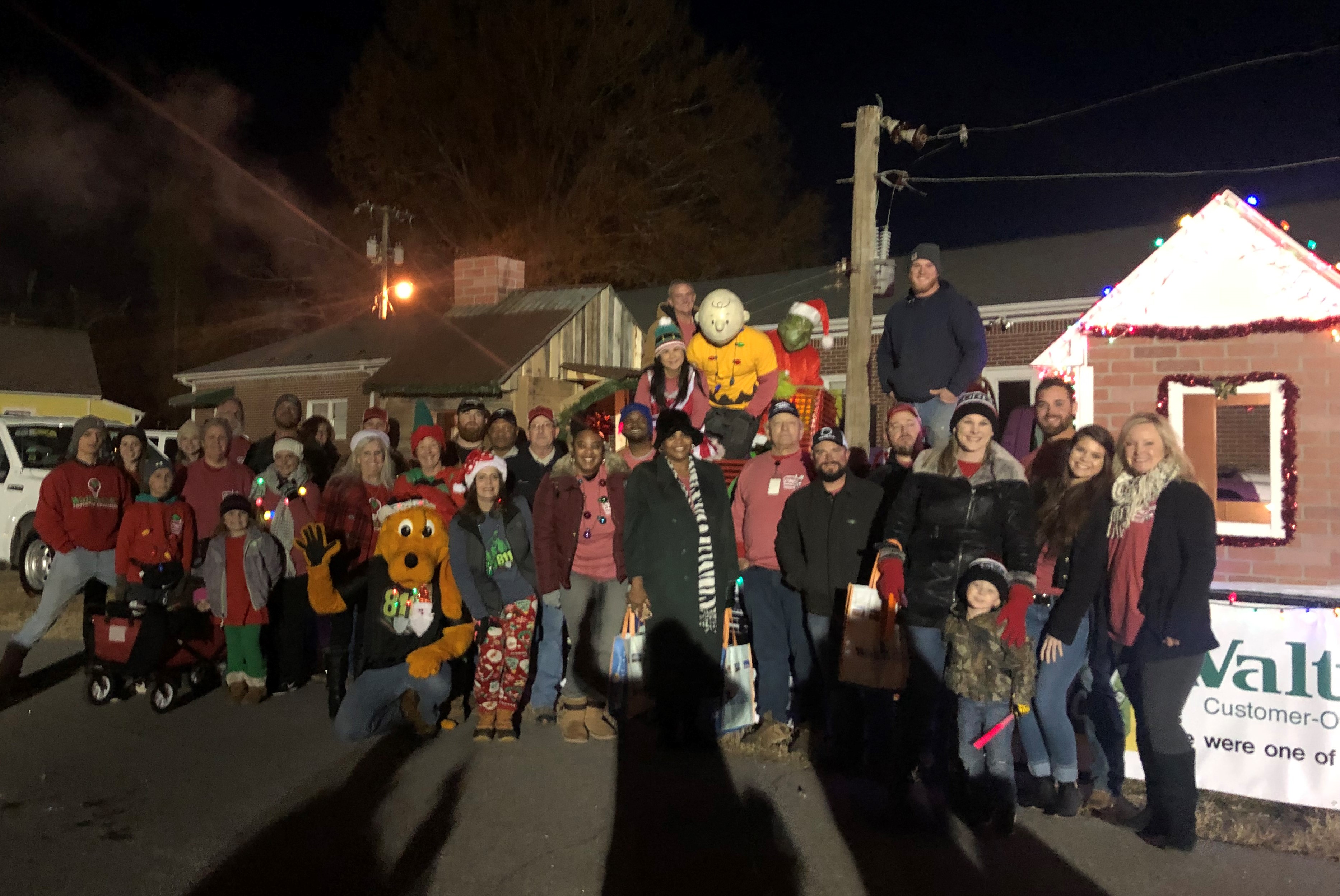 Walton EMC employees in the Monroe Christmas Parade